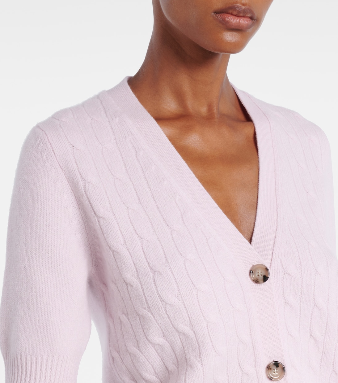 Cable-knit cashmere-blend cardigan | Jardin des Orangers