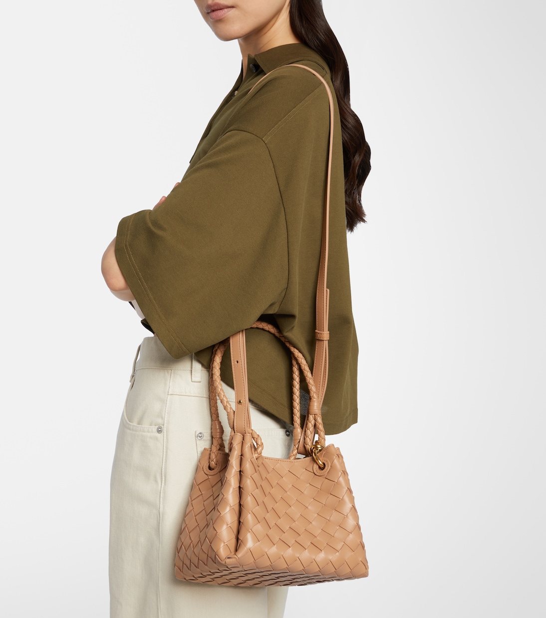 Tote Bag Parachute Small aus Leder | Bottega Veneta