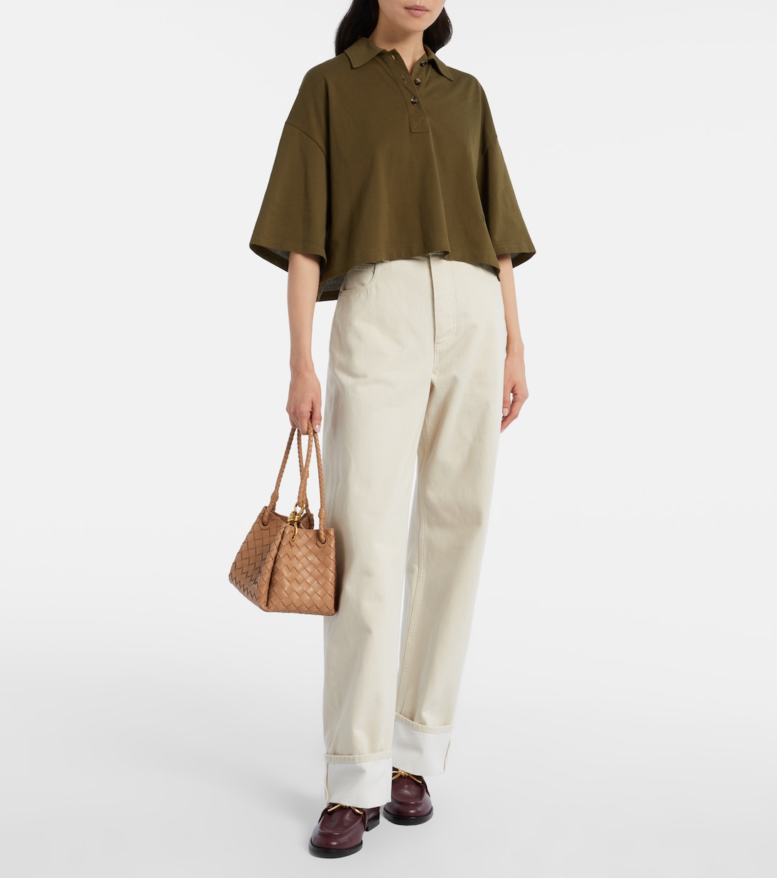 Tote Bag Parachute Small aus Leder | Bottega Veneta
