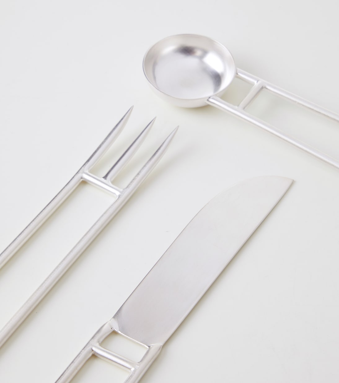 Artefacto silver-plated 3-piece cutlery set | Natalia Criado