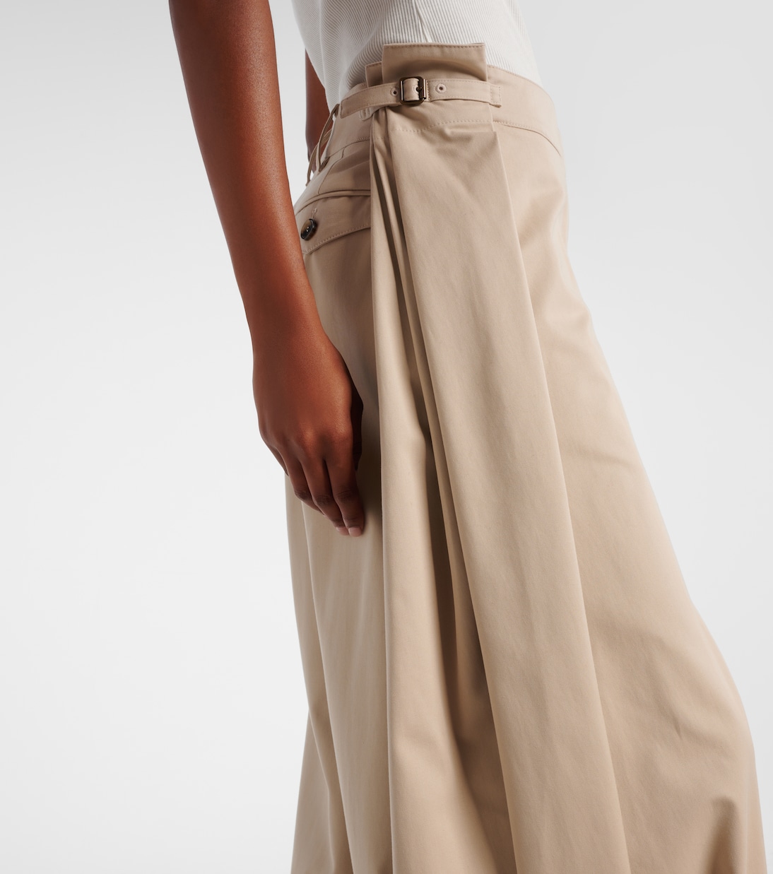 Pantalon ample en coton et soie | Loewe
