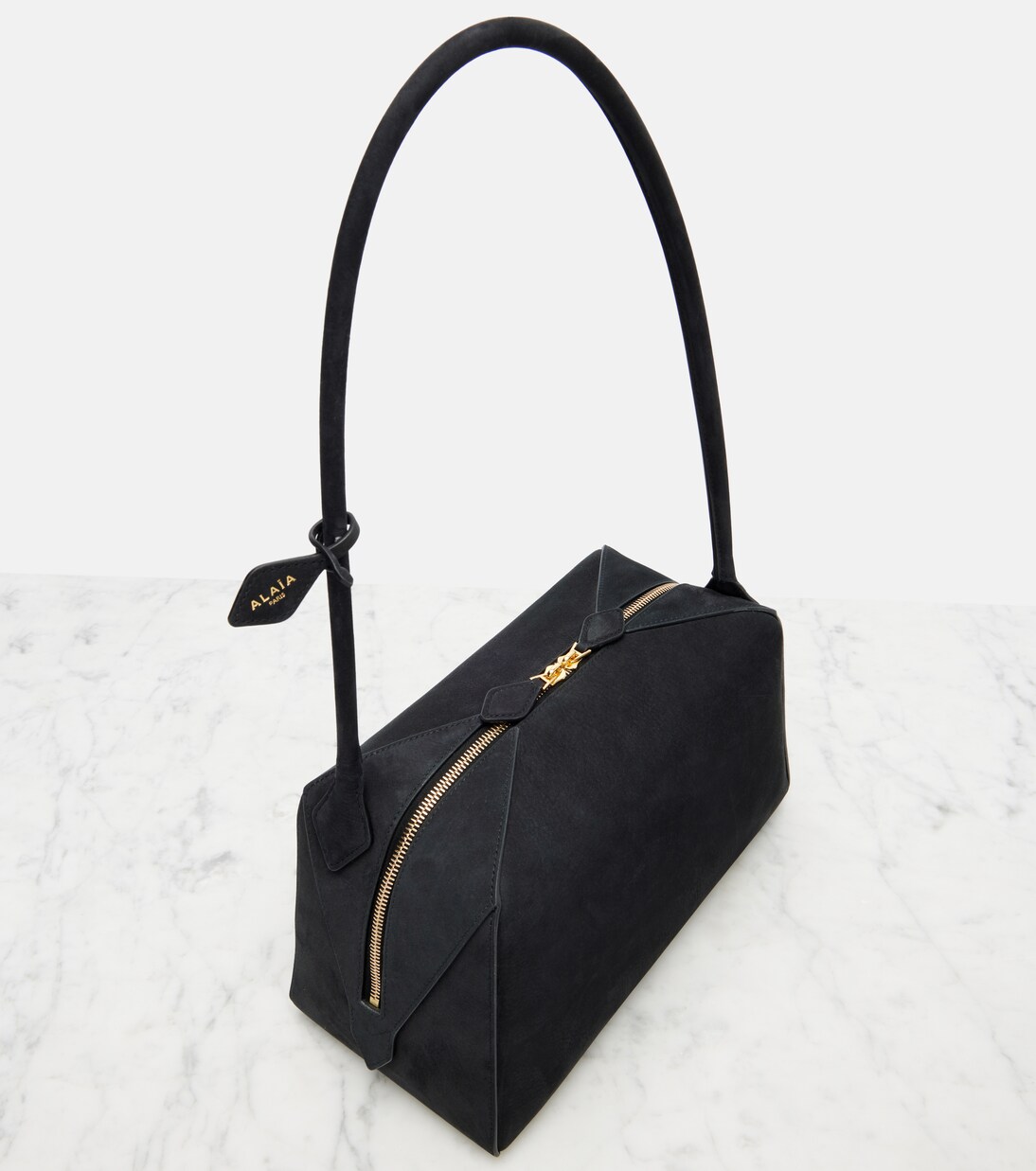 Le Bulldog Medium suede shoulder bag | Alaïa