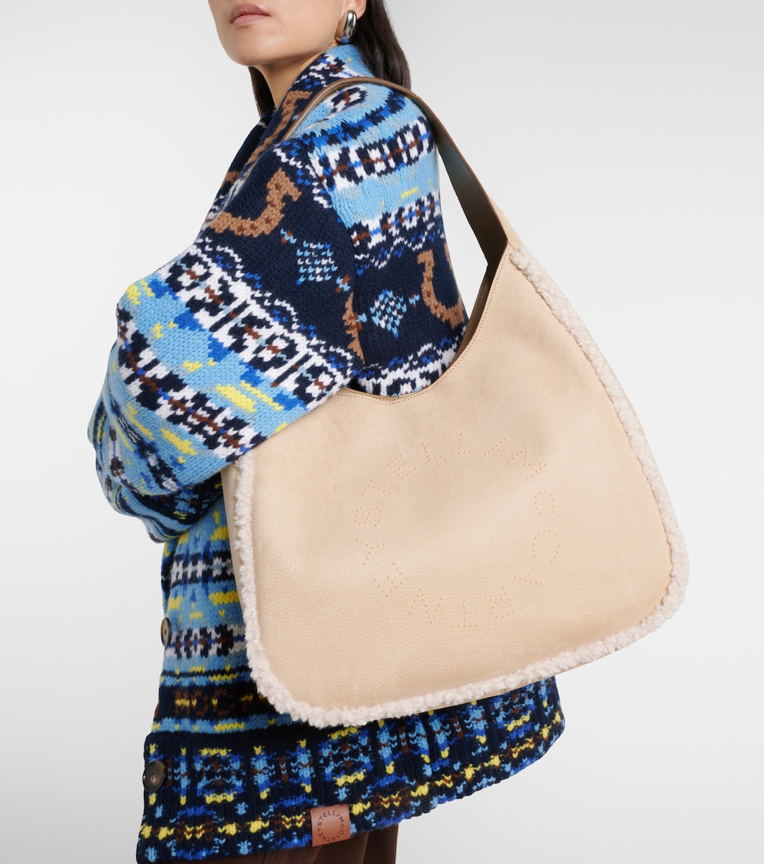 Teddy-trimmed shoulder bag | Stella McCartney