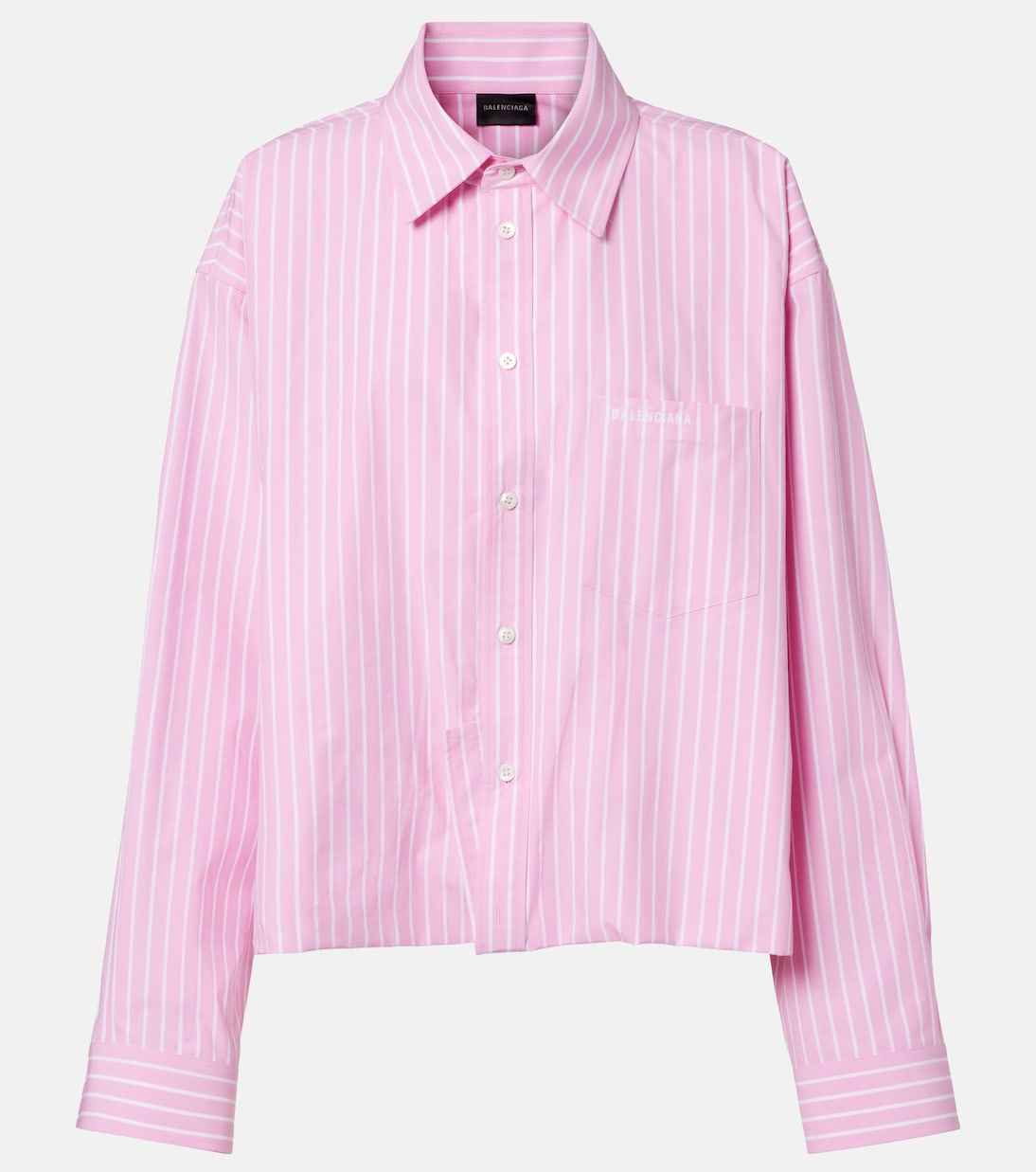 Striped cotton poplin shirt | Balenciaga