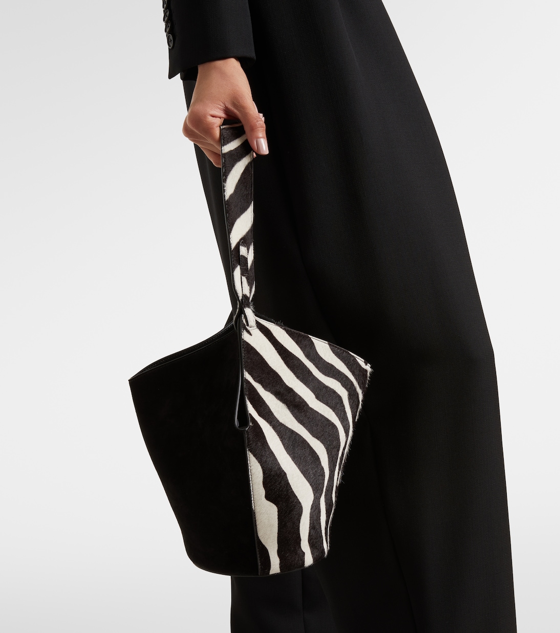 Lotus Mini calf hair and suede tote bag | Khaite