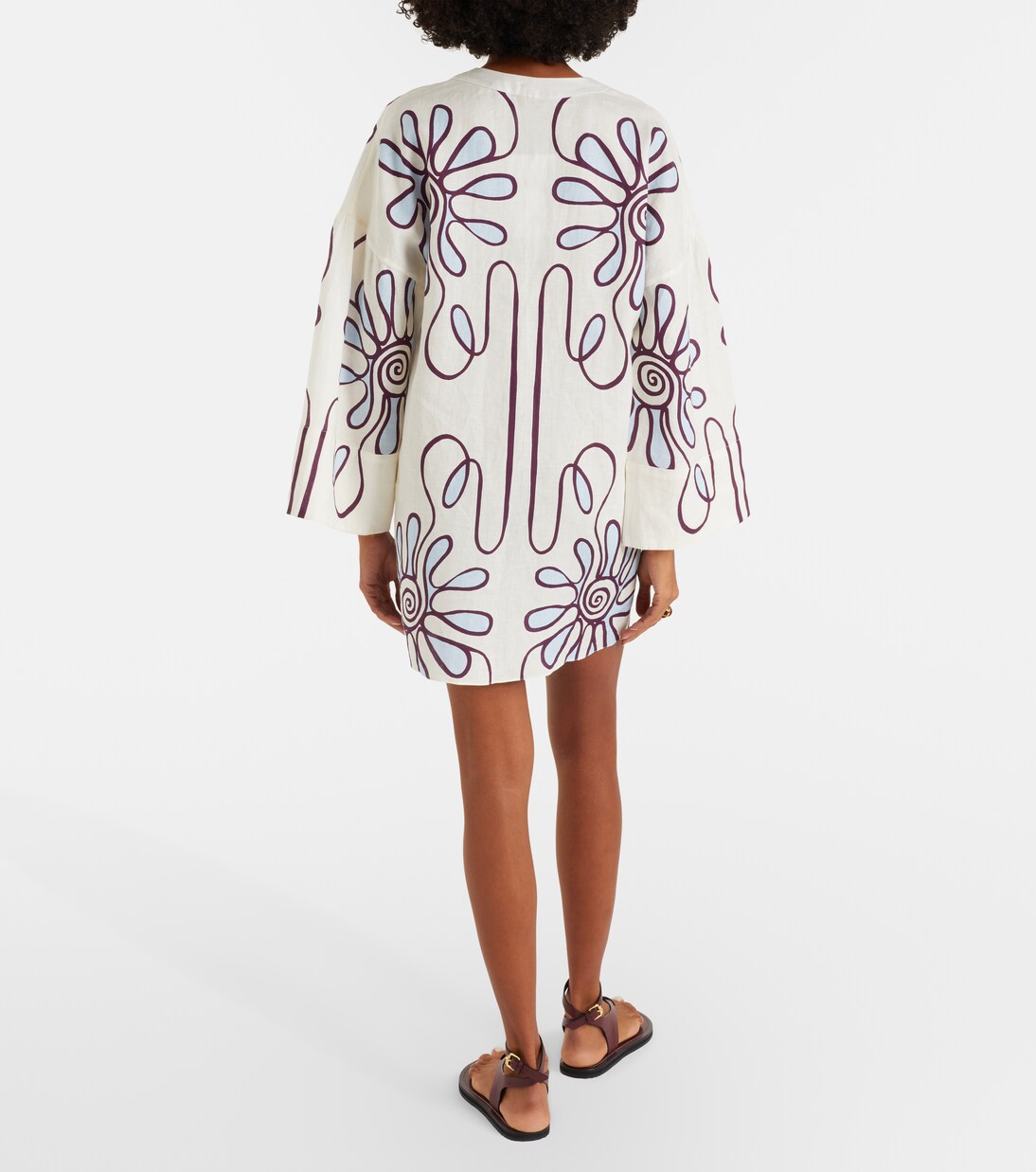 Túnica Siena de lino estampada | Cala de la Cruz