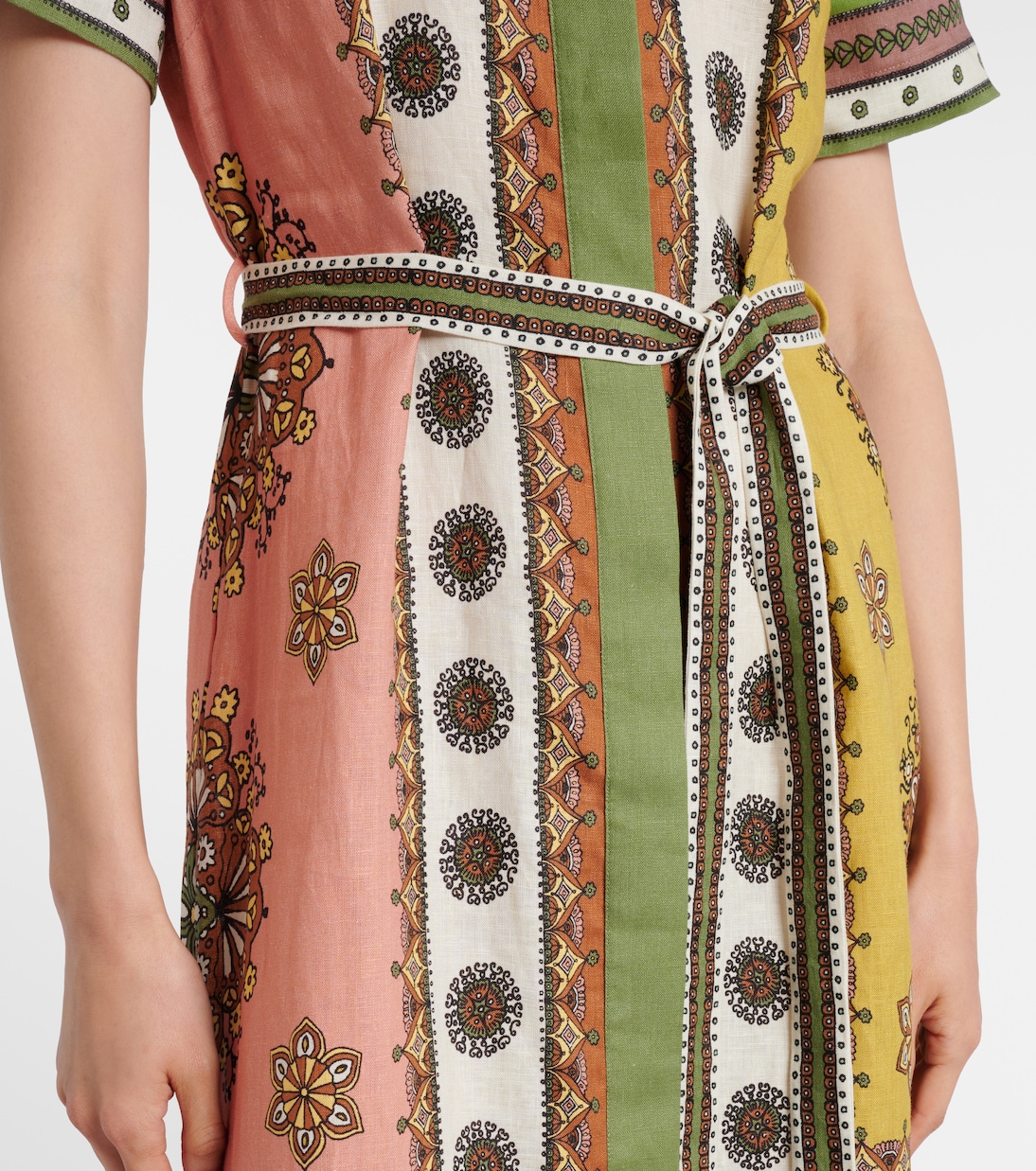Contina belted linen shirt dress | Alémais