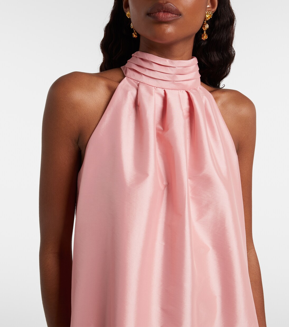 Hope bow-detail taffeta minidress | Simkhai