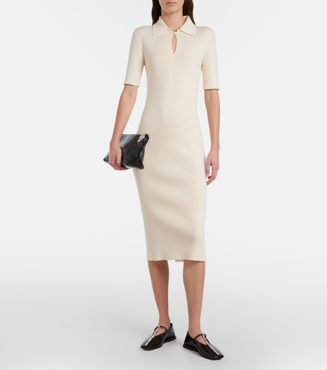 Robe midi en laine | Jil Sander