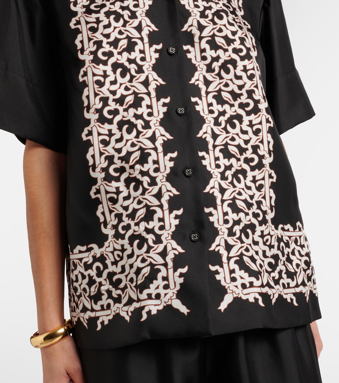 Camisa Sundia de seda  estampada | Rebecca Vallance