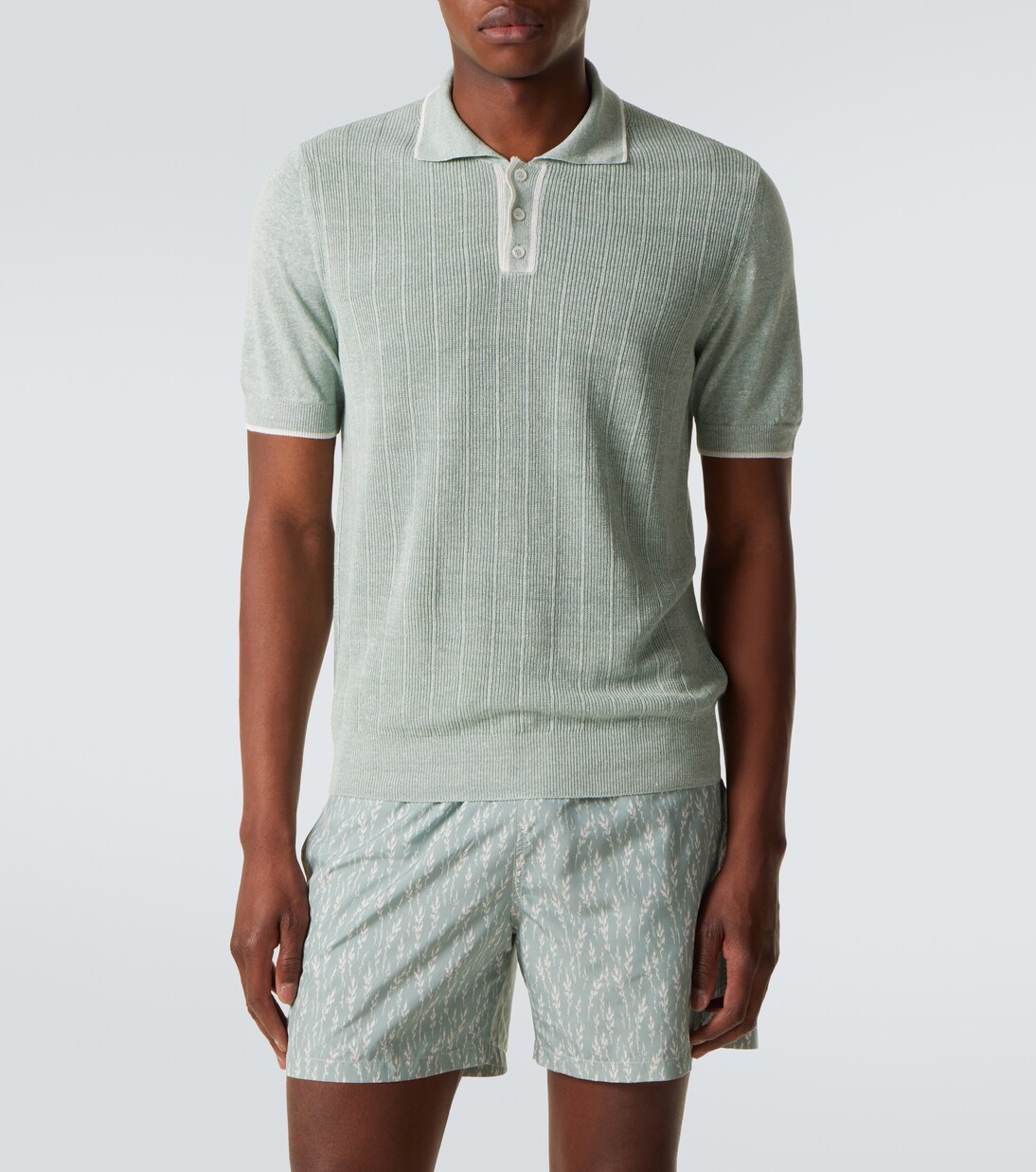 Dodo linen and cotton polo shirt | Fedeli