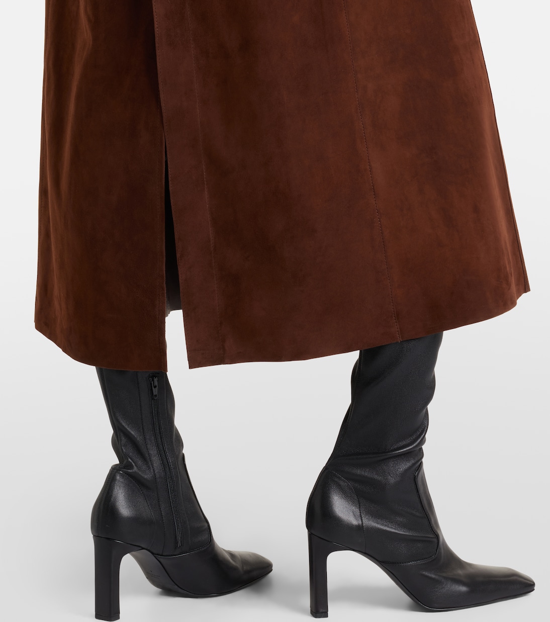 Tate suede trench coat | Nour Hammour