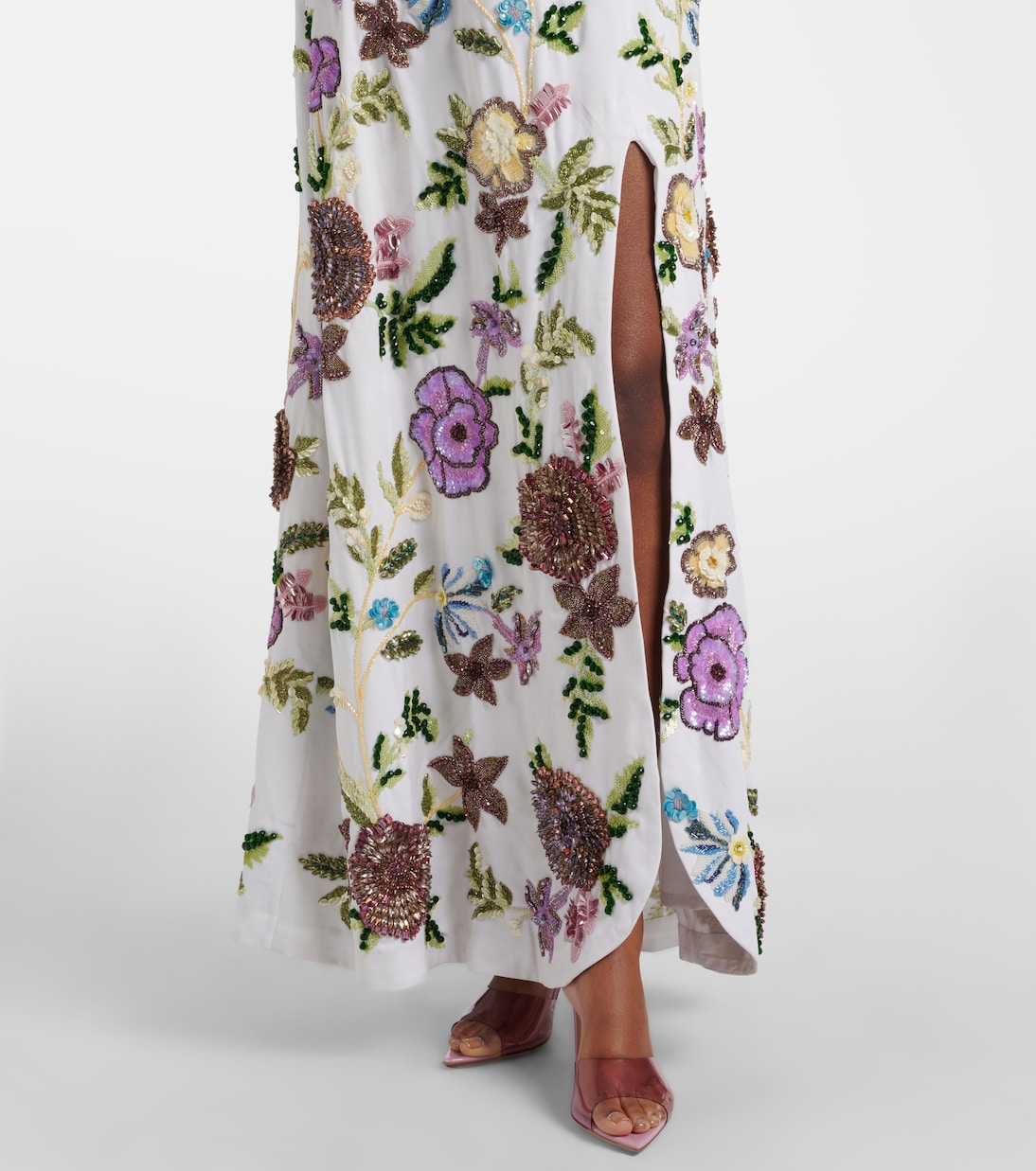 Embellished floral halterneck gown | Là Fuori