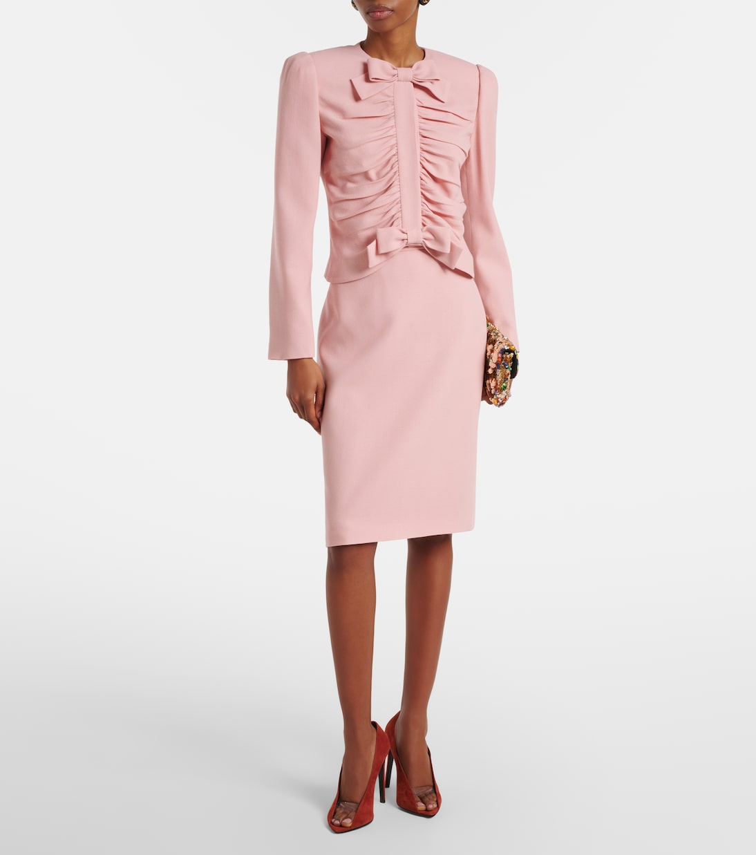 Virgin wool midi skirt | Valentino