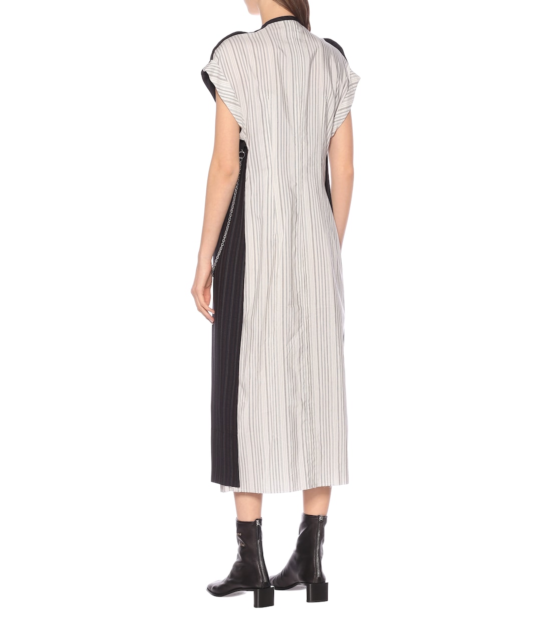 Abito a righe in lana e cotone con zip | Acne Studios