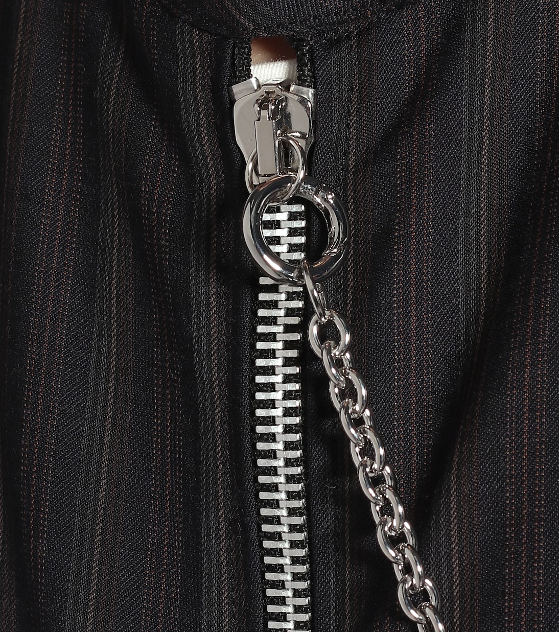 Abito a righe in lana e cotone con zip | Acne Studios