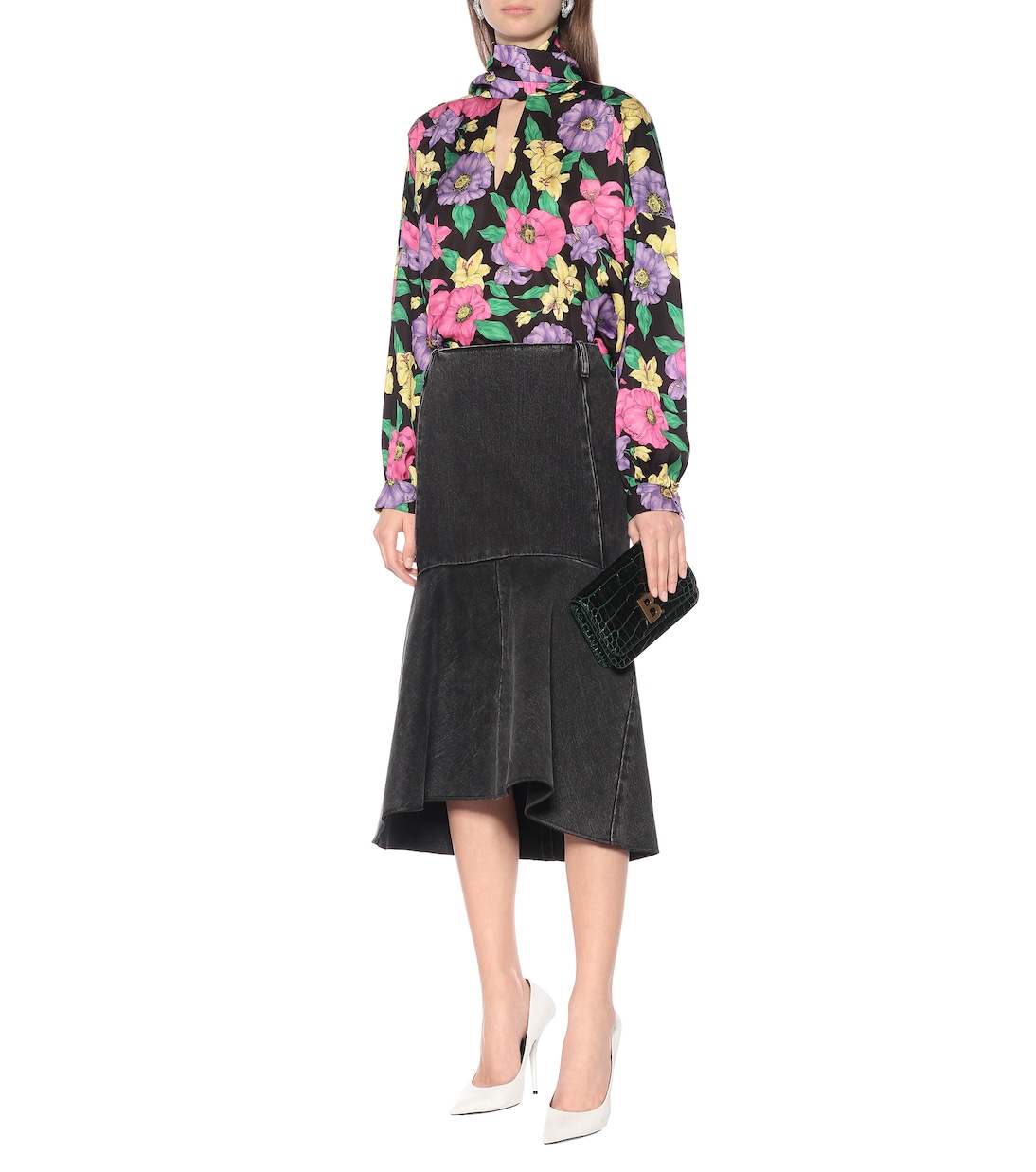 Jupe asymétrique en jean | Balenciaga