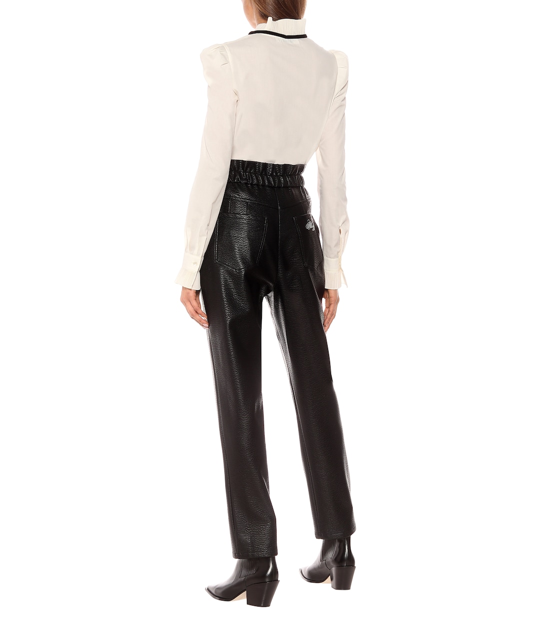 High-rise faux leather pants | Philosophy di Lorenzo Serafini
