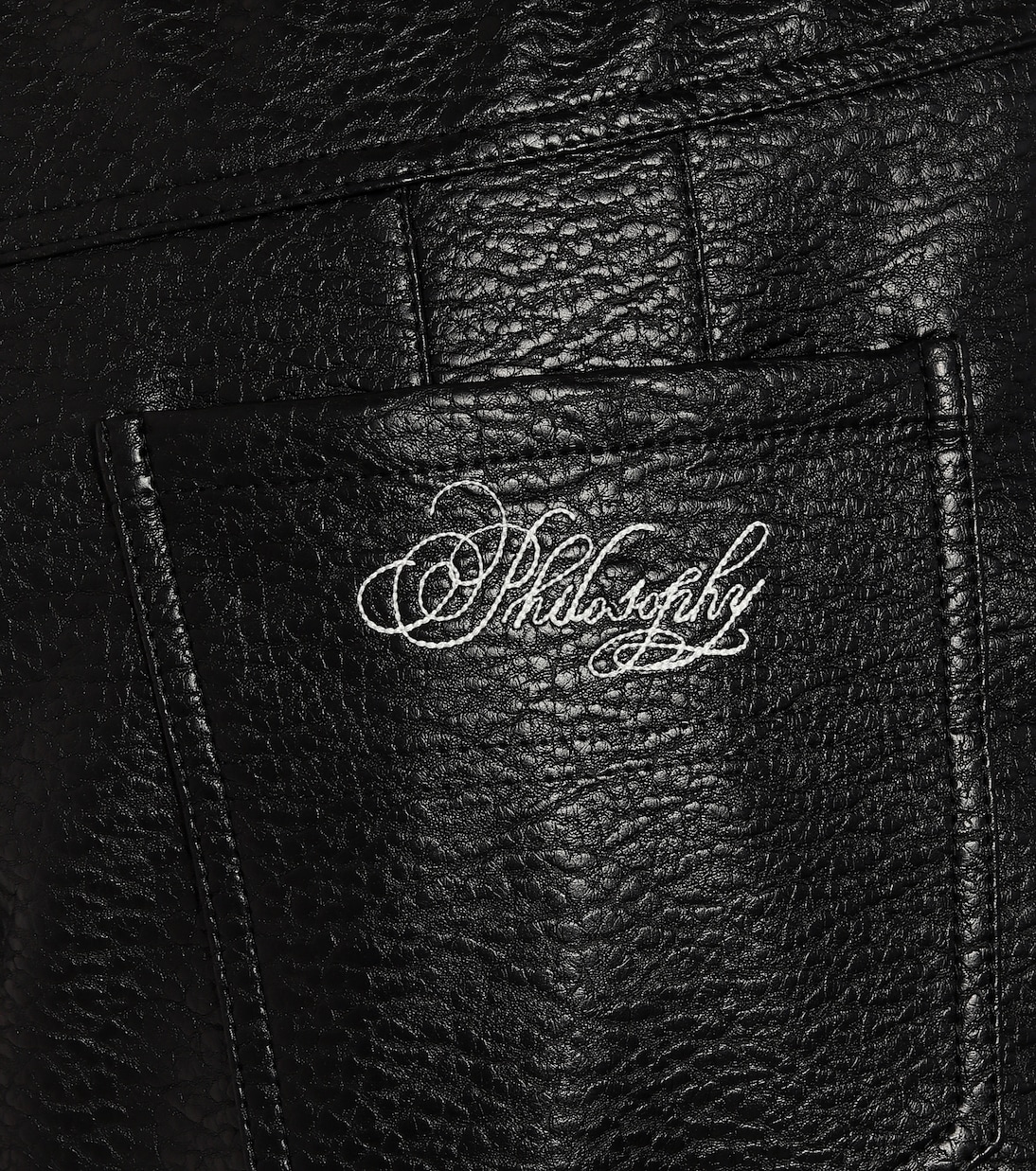 High-rise faux leather pants | Philosophy di Lorenzo Serafini