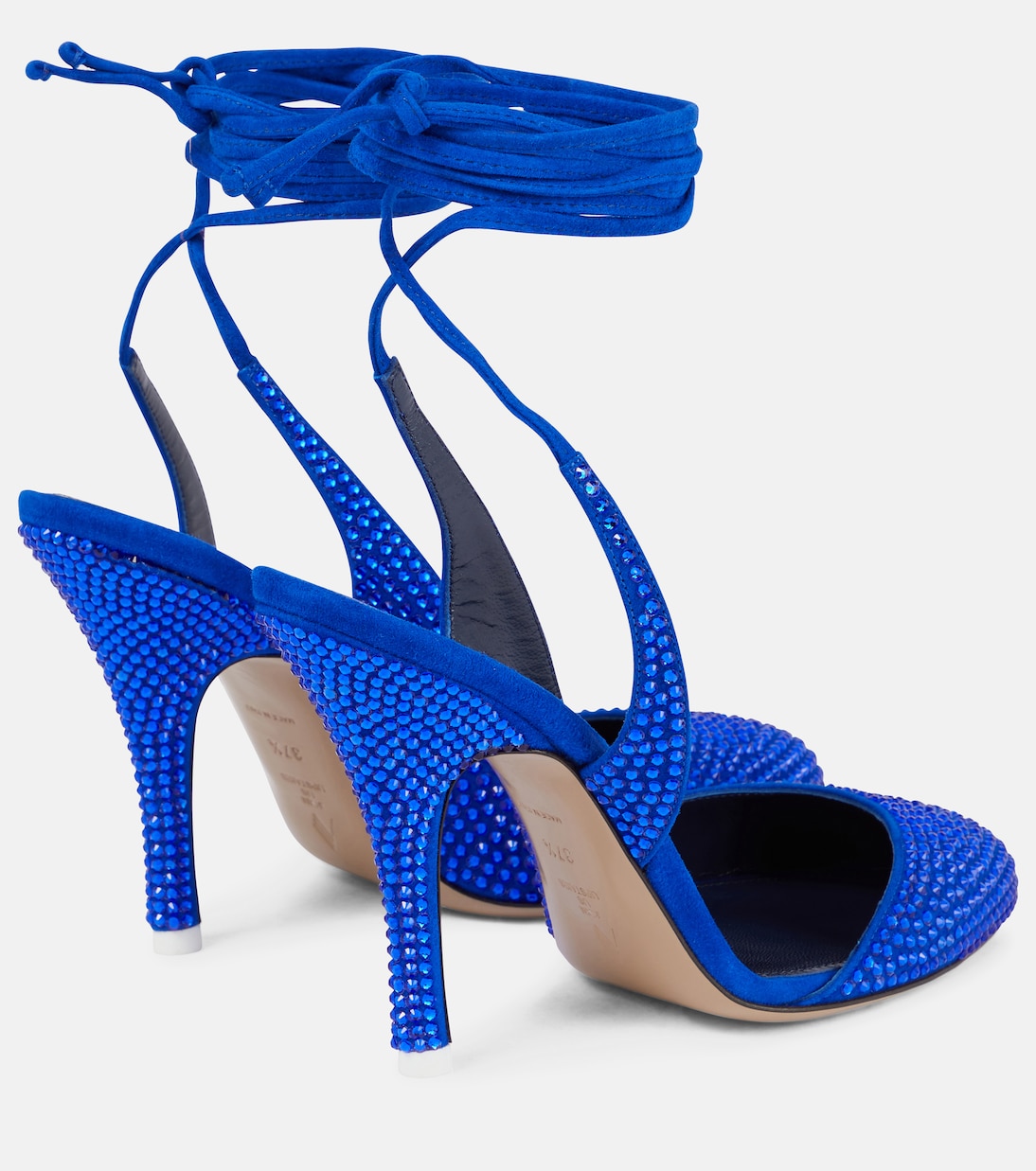 Carrie lace-up embellished suede pumps | The Attico