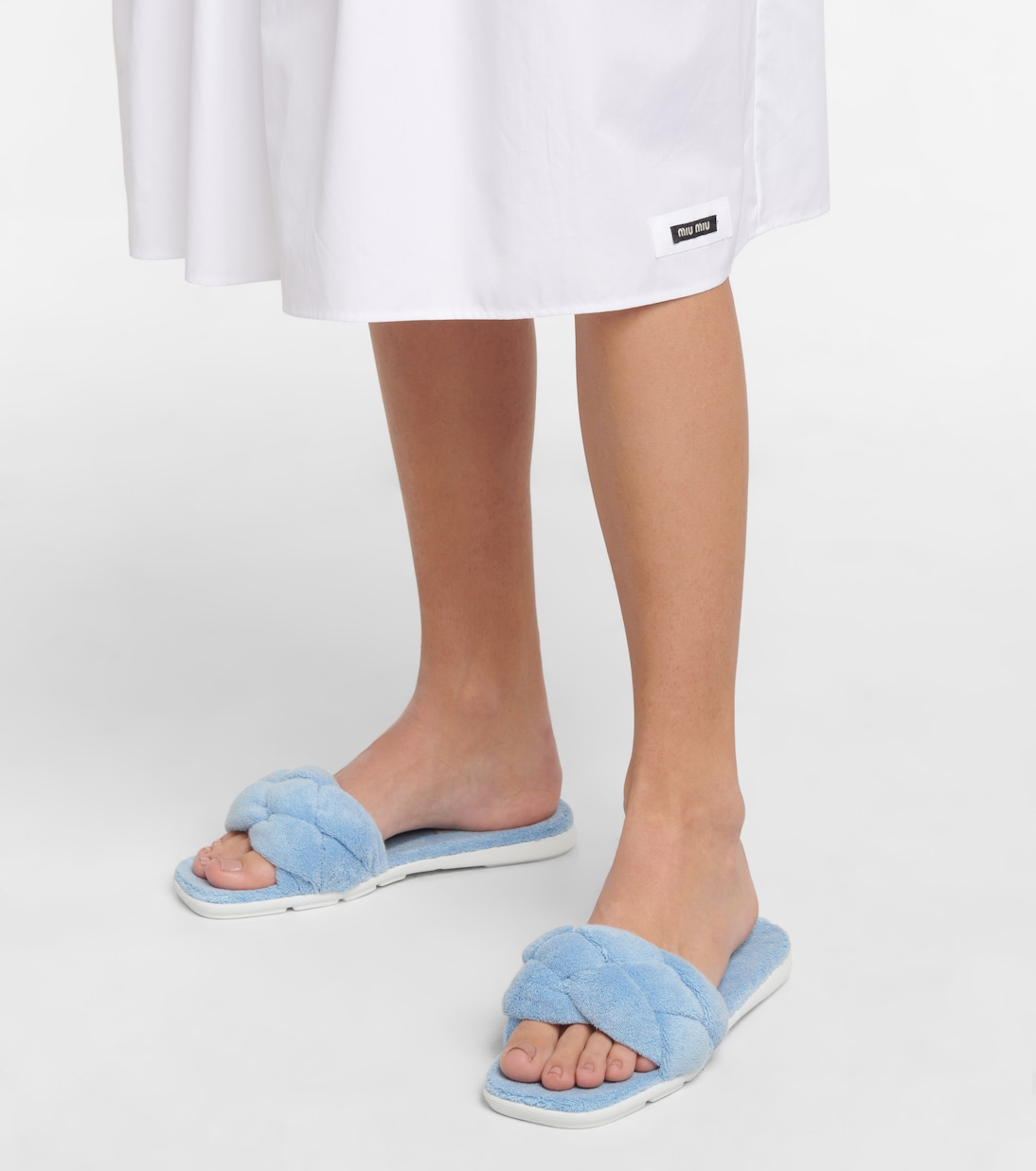 Woven terry slides | Miu Miu