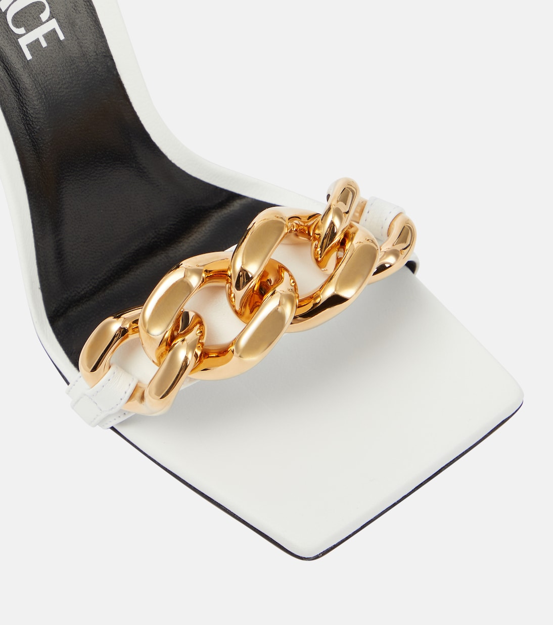 Medusa Chain leather sandals | Versace