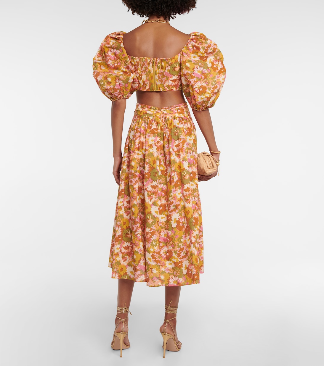 Top cropped Violet in cotone con stampa | Zimmermann