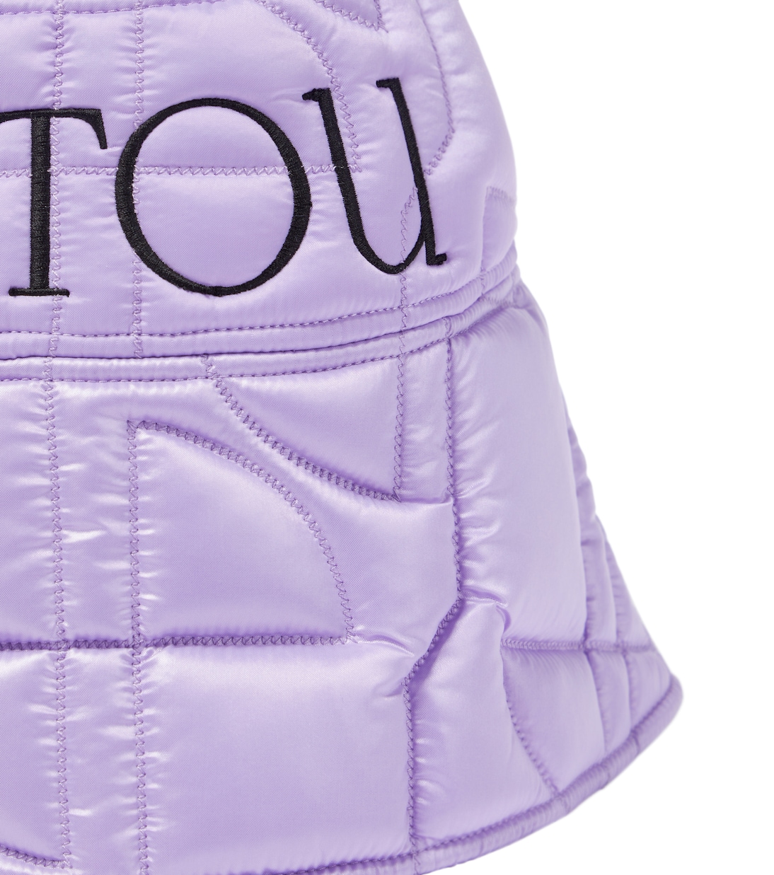 Logo quilted satin bucket hat | Patou