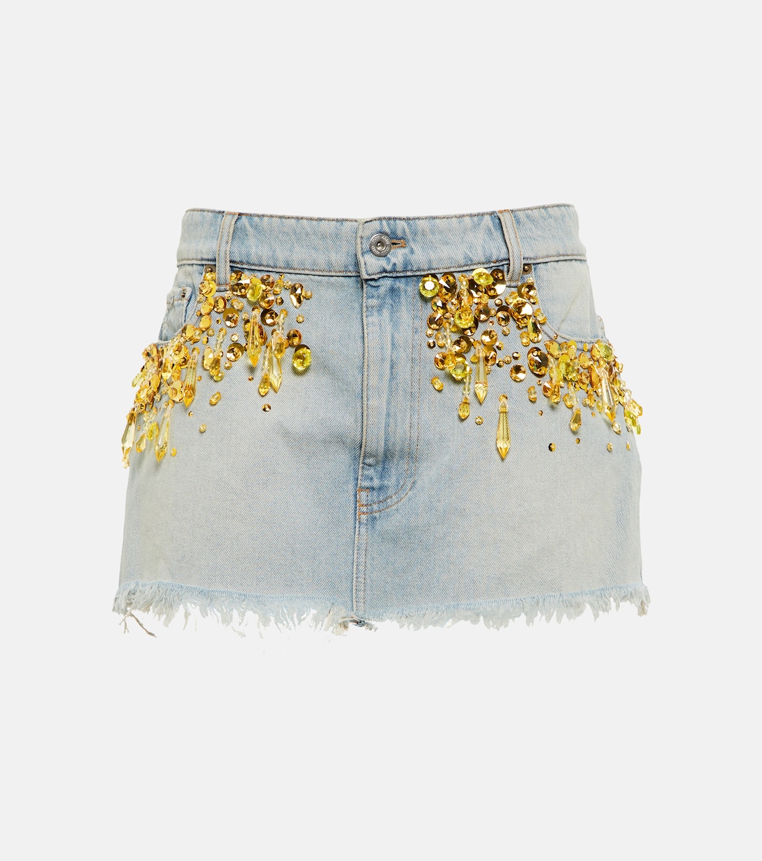 Verzierter Jeansrock | Miu Miu