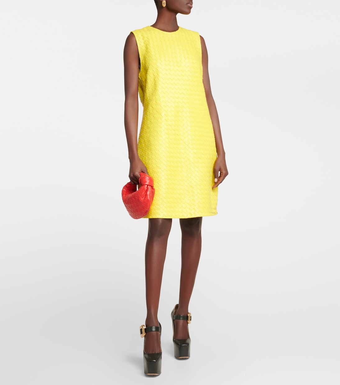 Minikleid Intrecciato aus Leder | Bottega Veneta