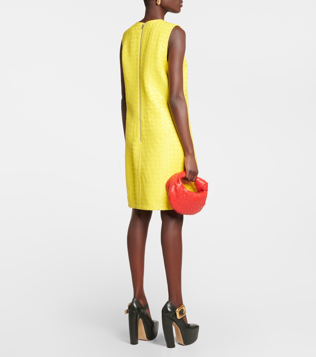 Minikleid Intrecciato aus Leder | Bottega Veneta