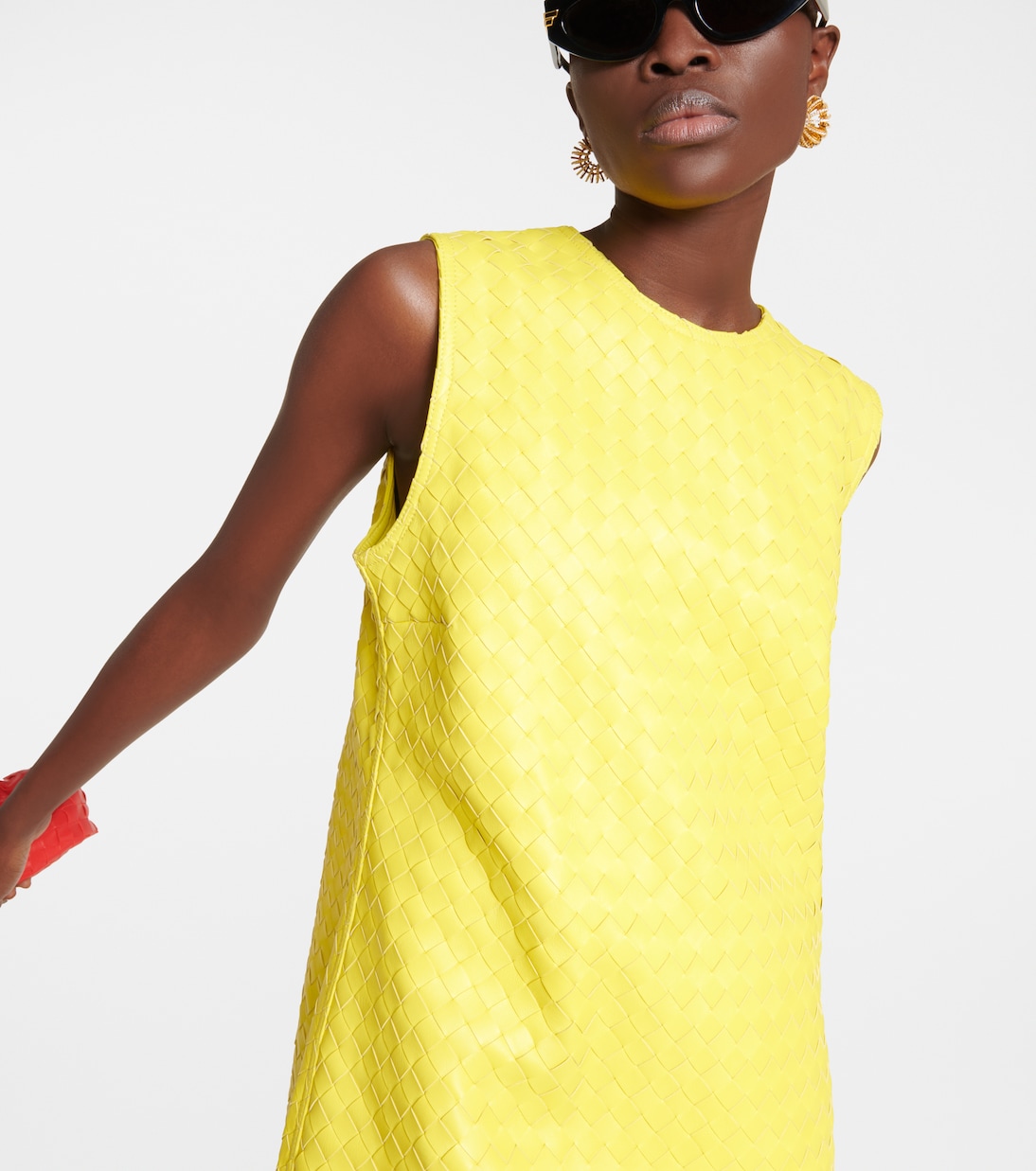 Minikleid Intrecciato aus Leder | Bottega Veneta