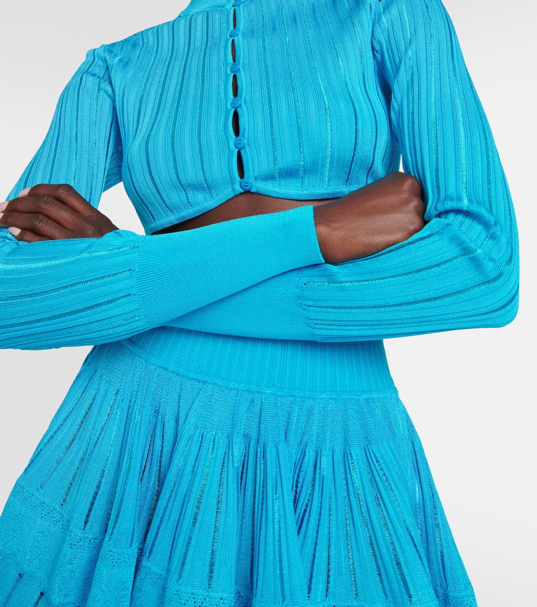 Chaqueta Corta de Punto Acanalado Alaïa para Jóvenes