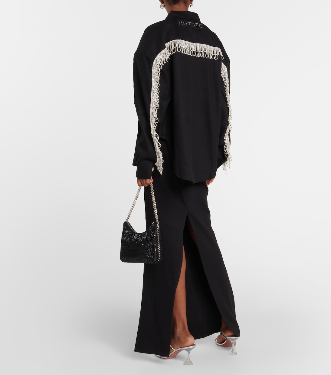 Verzierte Oversize-Jeansjacke | Rotate