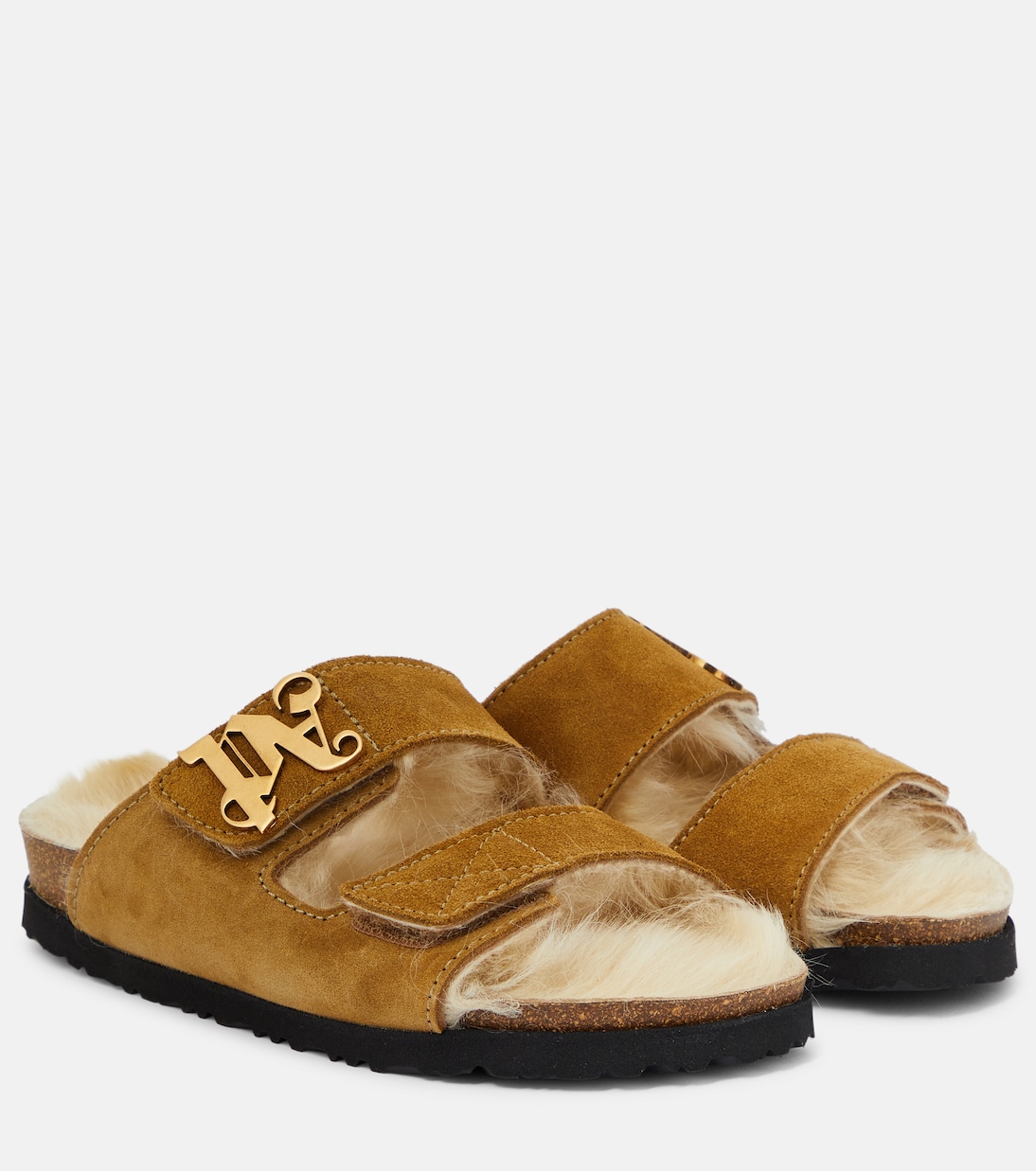 Shearling-lined suede slides | Palm Angels