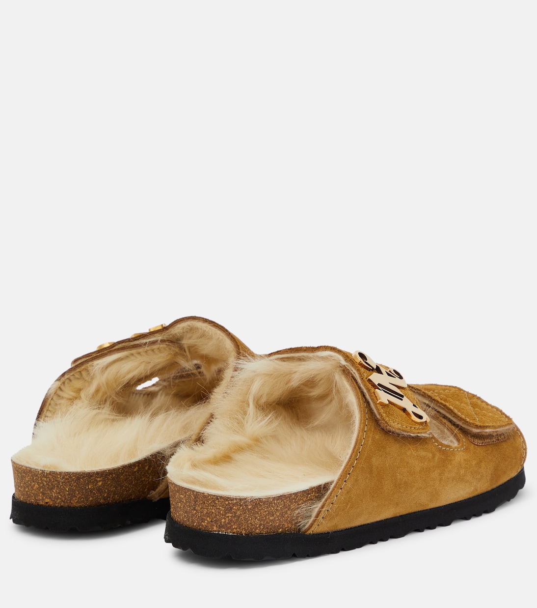 Shearling-lined suede slides | Palm Angels