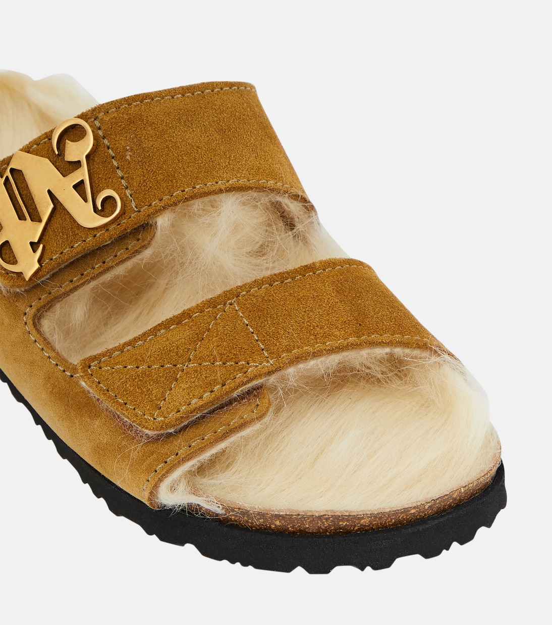 Shearling-lined suede slides | Palm Angels