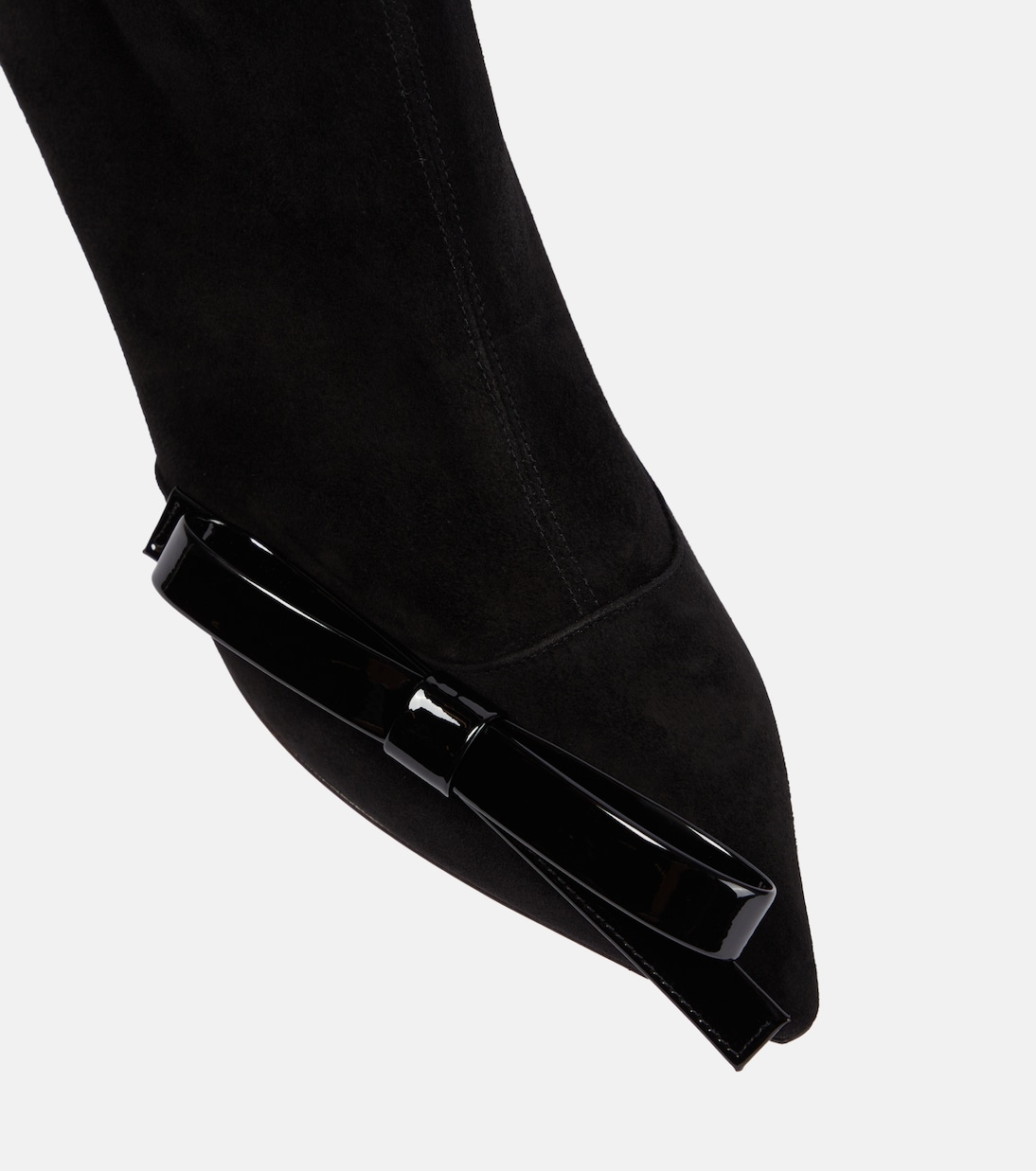Virgule Bow suede ankle boots | Roger Vivier