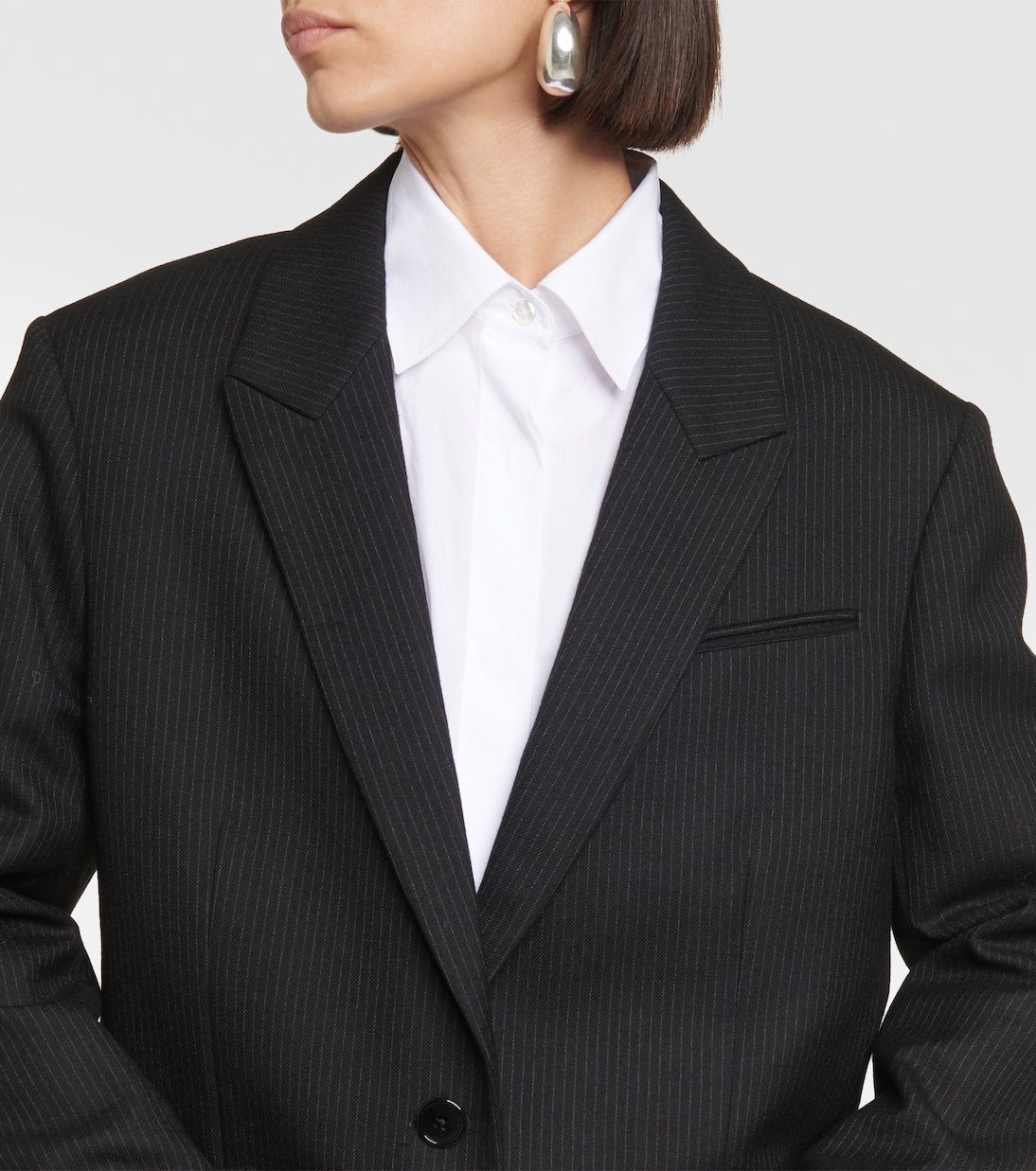 Blazer rayé en laine vierge | The Row