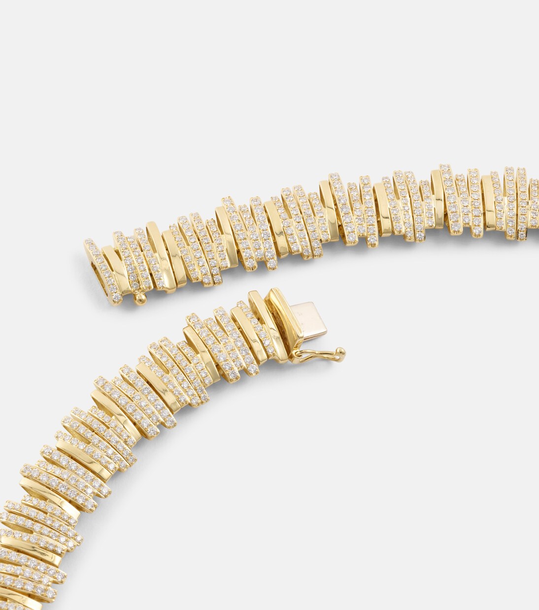 18kt gold tennis necklace with diamonds | Suzanne Kalan