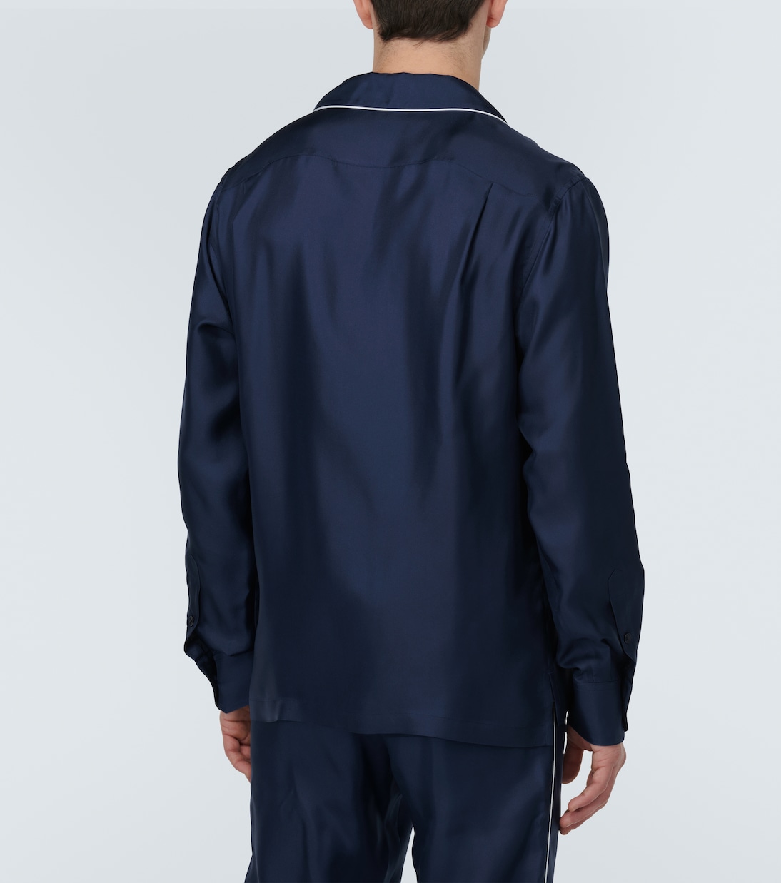 Besticktes Pyjama-Hemd aus Seide | Dolce&Gabbana