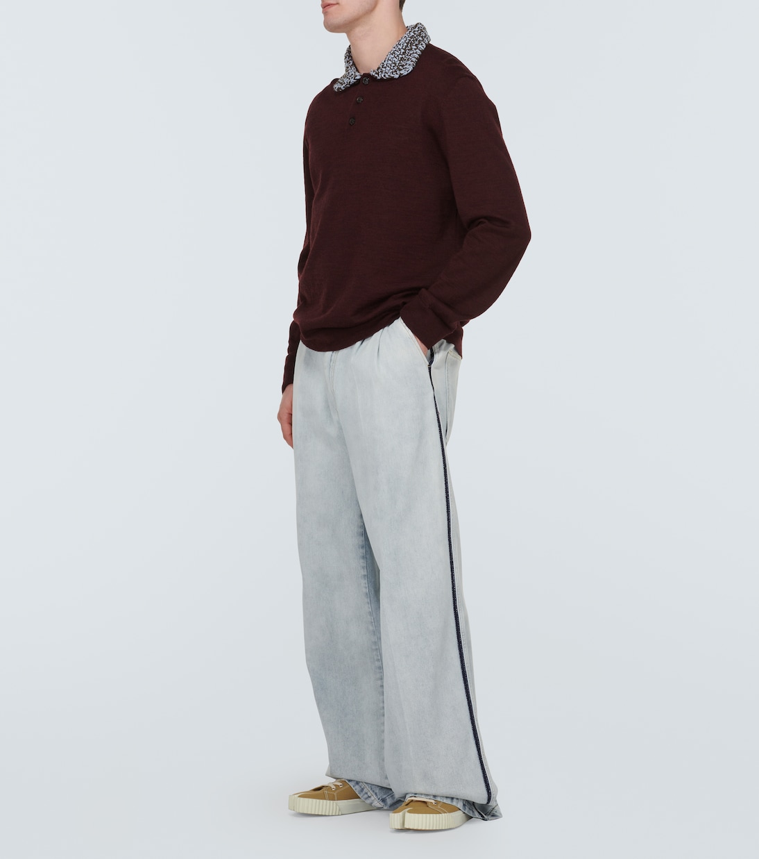 Jeans a gamba larga e vita alta | Maison Margiela