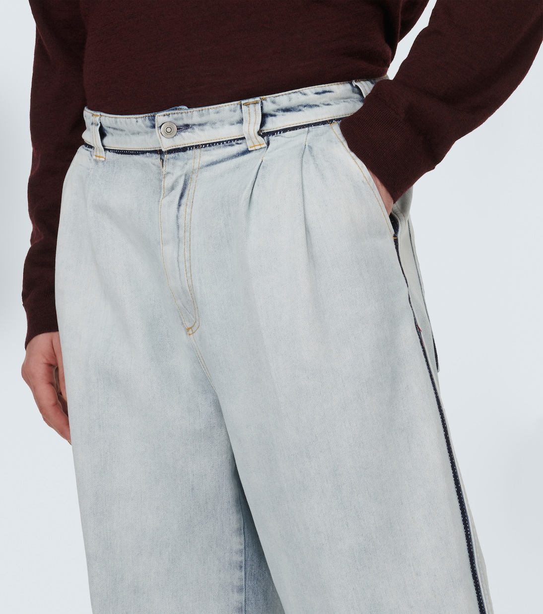 Jeans a gamba larga e vita alta | Maison Margiela
