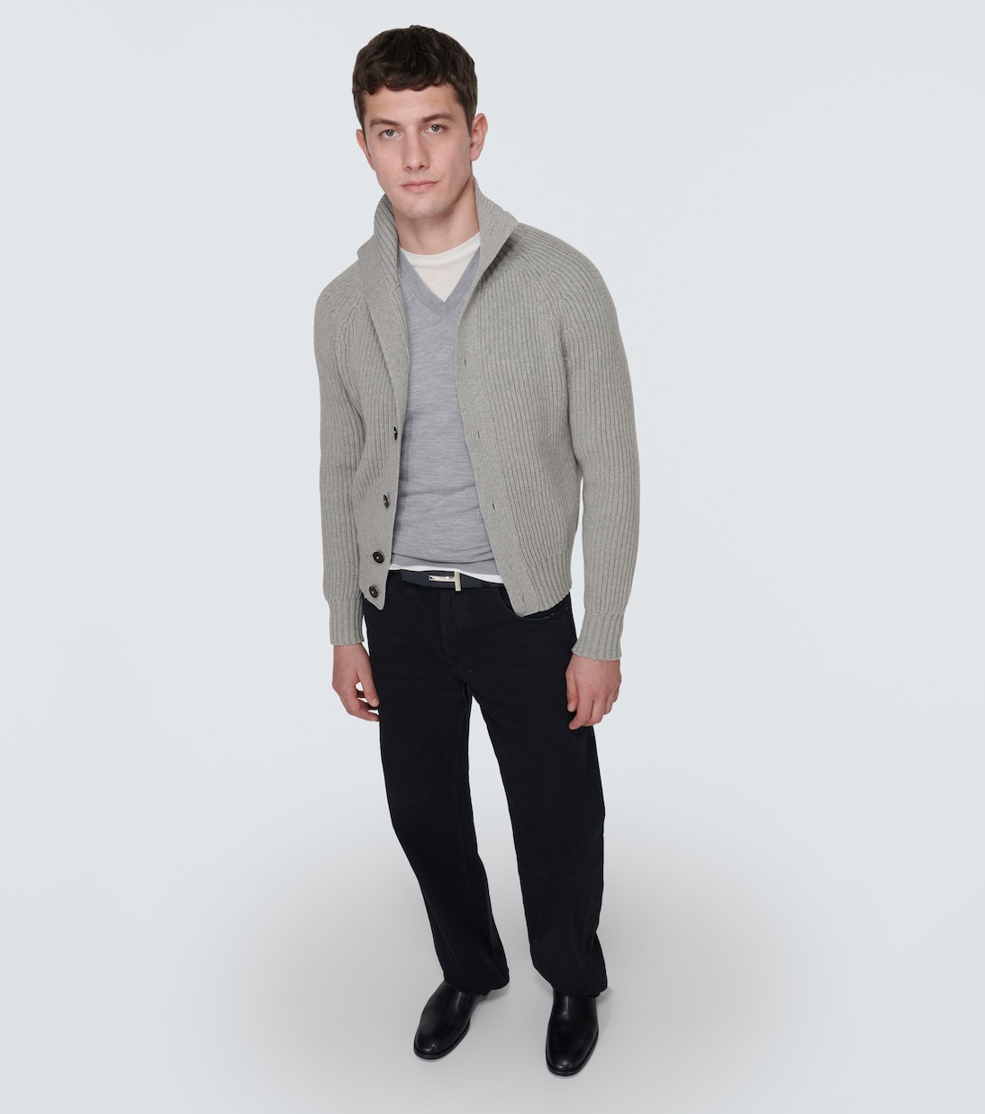 Ribbed-knit wool and cashmere cardigan | Tom Ford
