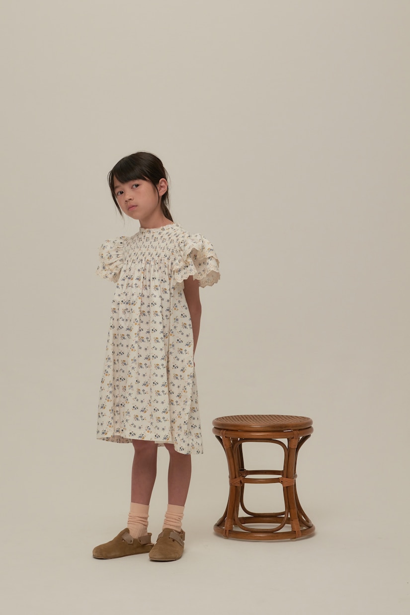 Robe Vanya en coton mélangé à fleurs | C'era Una Volta
