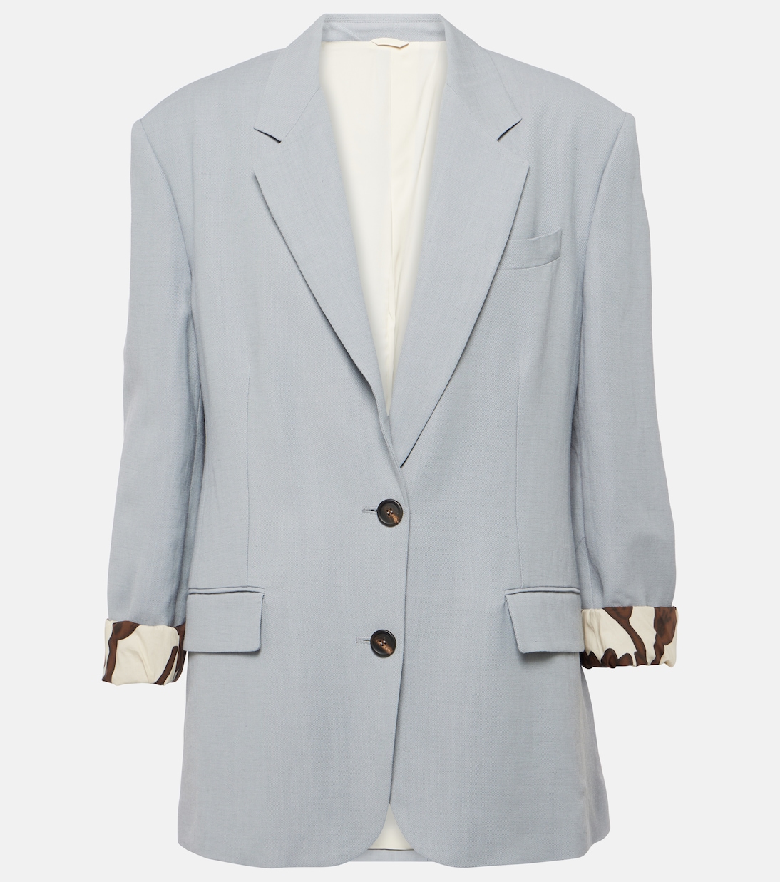 Blazer monopetto in misto lino | Brunello Cucinelli