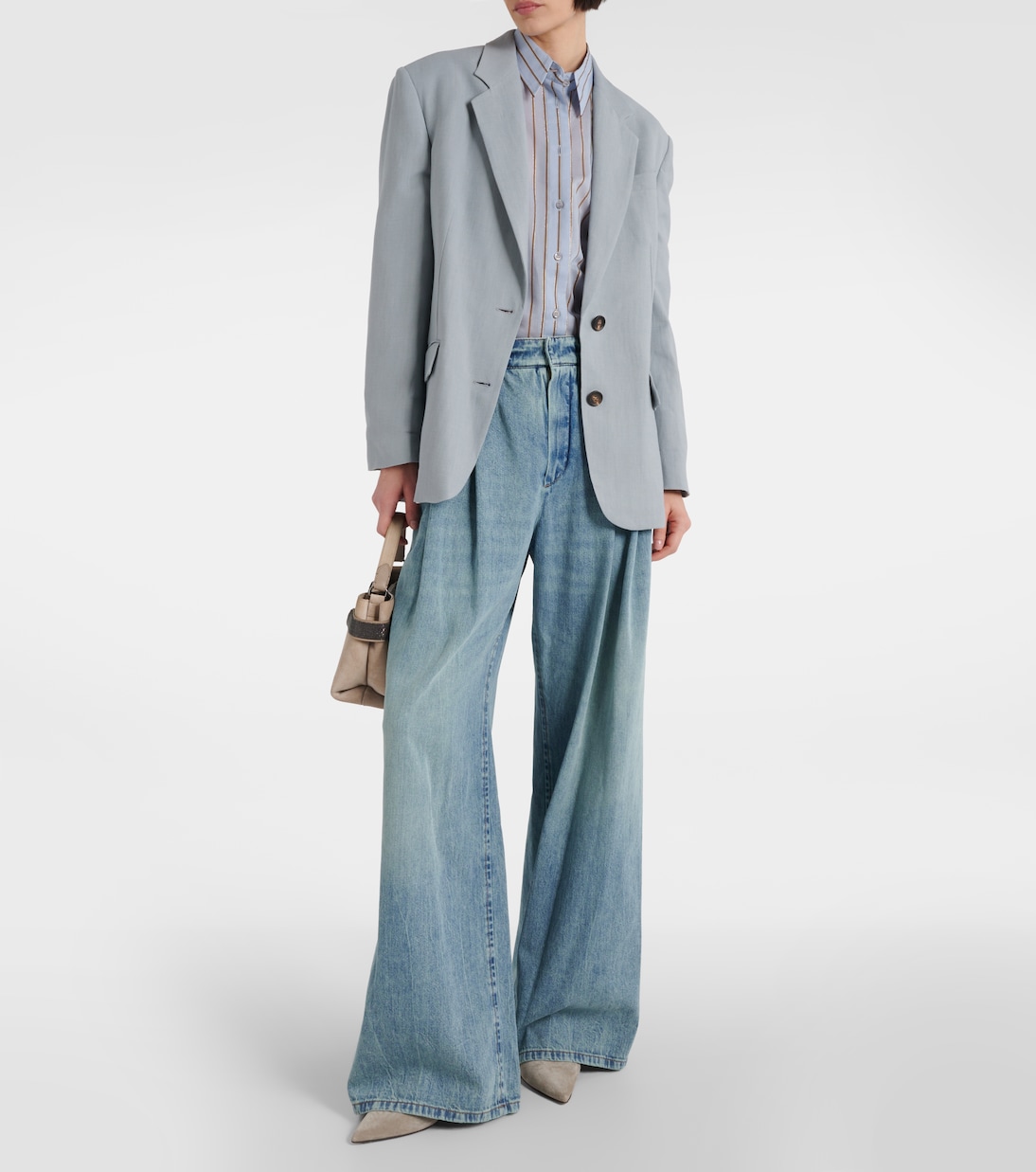 Blazer monopetto in misto lino | Brunello Cucinelli