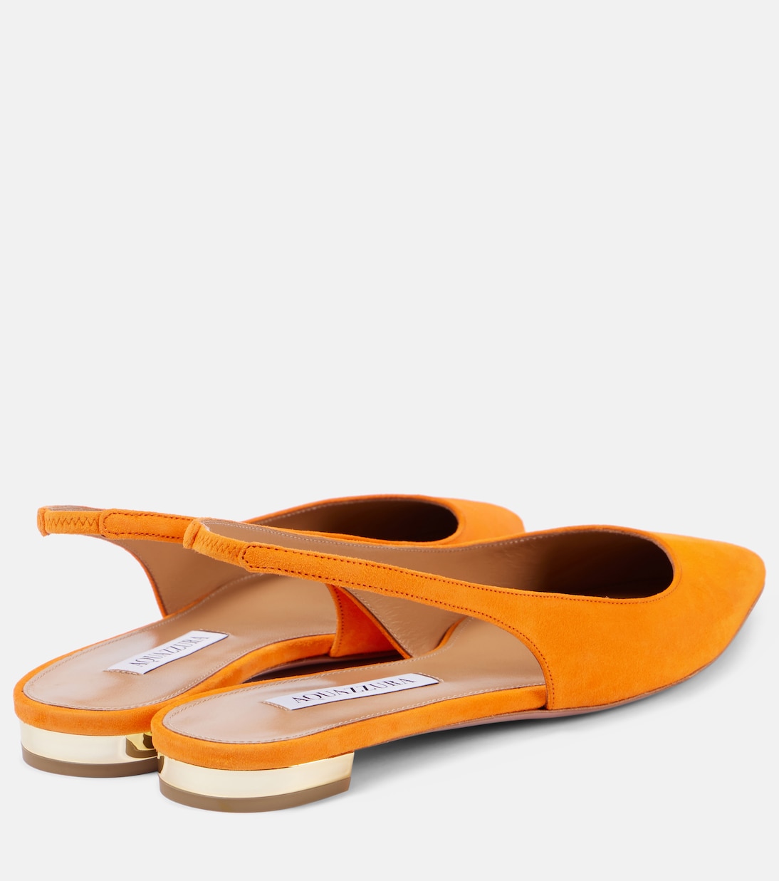 Slingback-Ballerinas Purist aus Veloursleder | Aquazzura