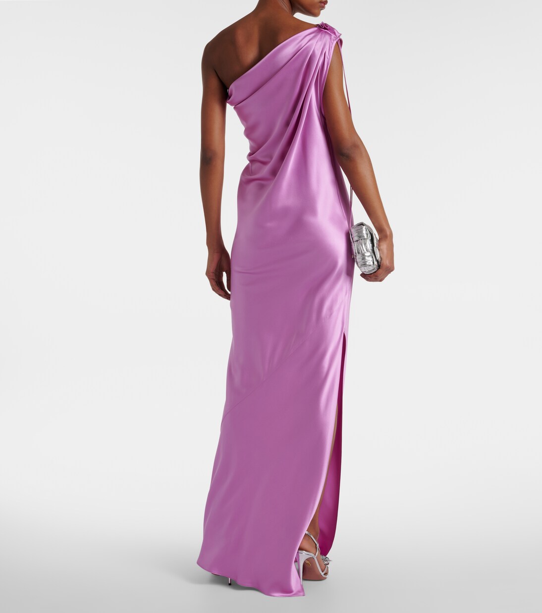 Elegante Opera one-shoulder silk gown | Max Mara