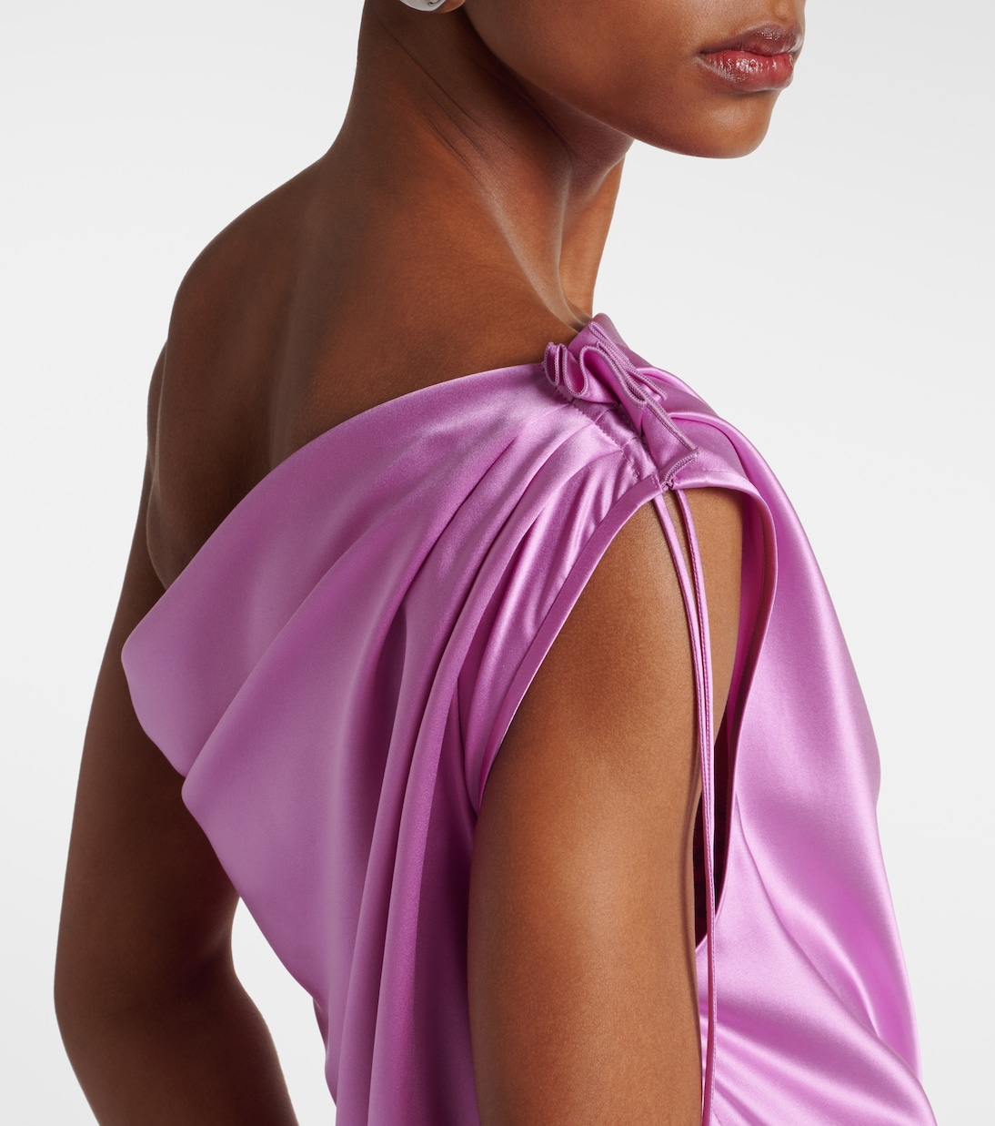 Elegante Opera one-shoulder silk gown | Max Mara